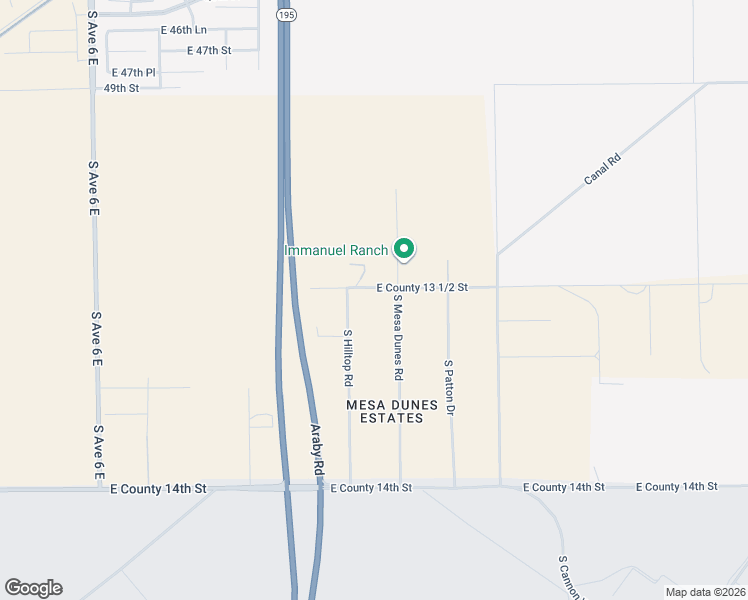 map of restaurants, bars, coffee shops, grocery stores, and more near 6618 E County 13 1/2 St in Yuma