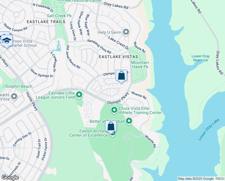 map of restaurants, bars, coffee shops, grocery stores, and more near 1512 Champion Lane in Chula Vista