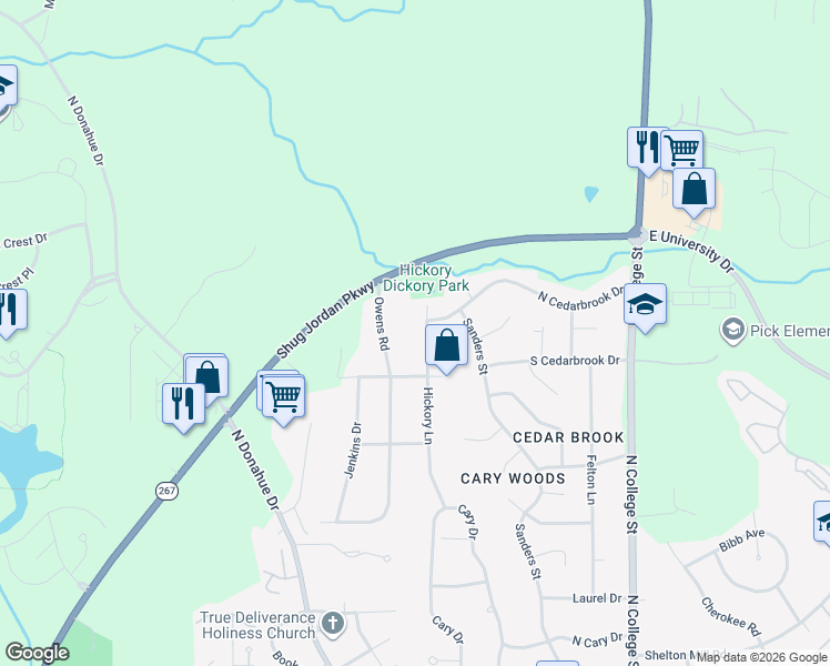 map of restaurants, bars, coffee shops, grocery stores, and more near 1324 Owens Road in Auburn