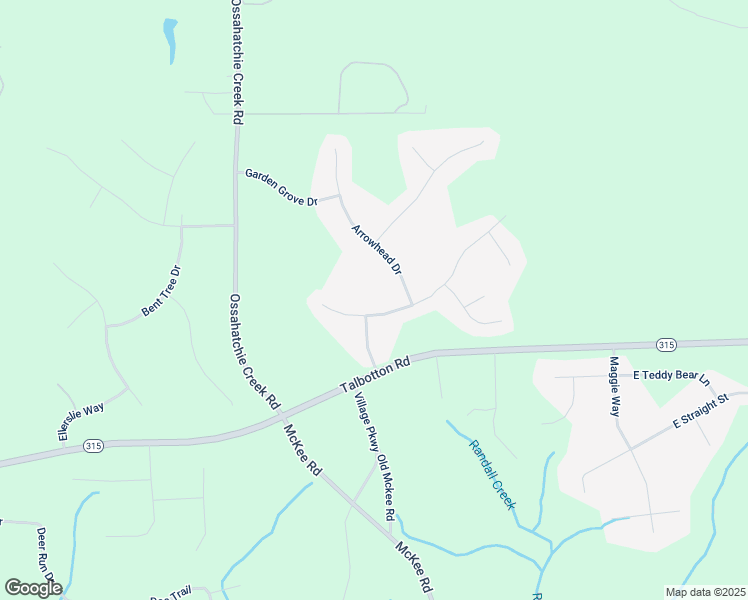map of restaurants, bars, coffee shops, grocery stores, and more near 43 Arrowhead Drive in Waverly Hall