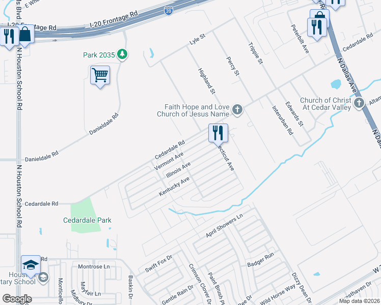 map of restaurants, bars, coffee shops, grocery stores, and more near 1330 Vermont Avenue in Lancaster