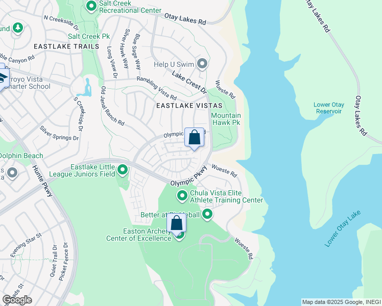 map of restaurants, bars, coffee shops, grocery stores, and more near in Chula Vista