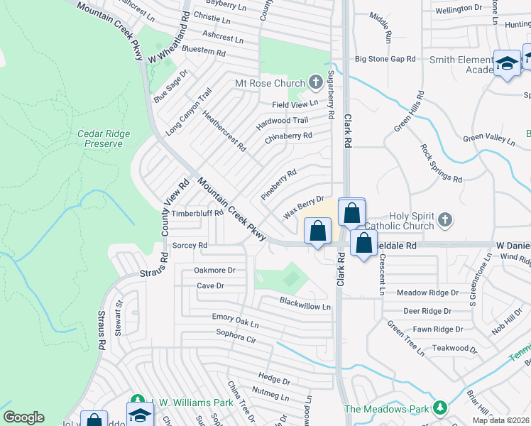 map of restaurants, bars, coffee shops, grocery stores, and more near 7337 Pineberry Road in Dallas