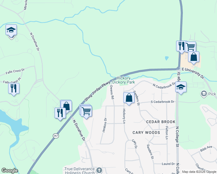 map of restaurants, bars, coffee shops, grocery stores, and more near 1323 Owens Road in Auburn