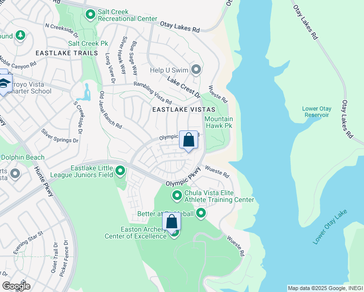 map of restaurants, bars, coffee shops, grocery stores, and more near in Chula Vista