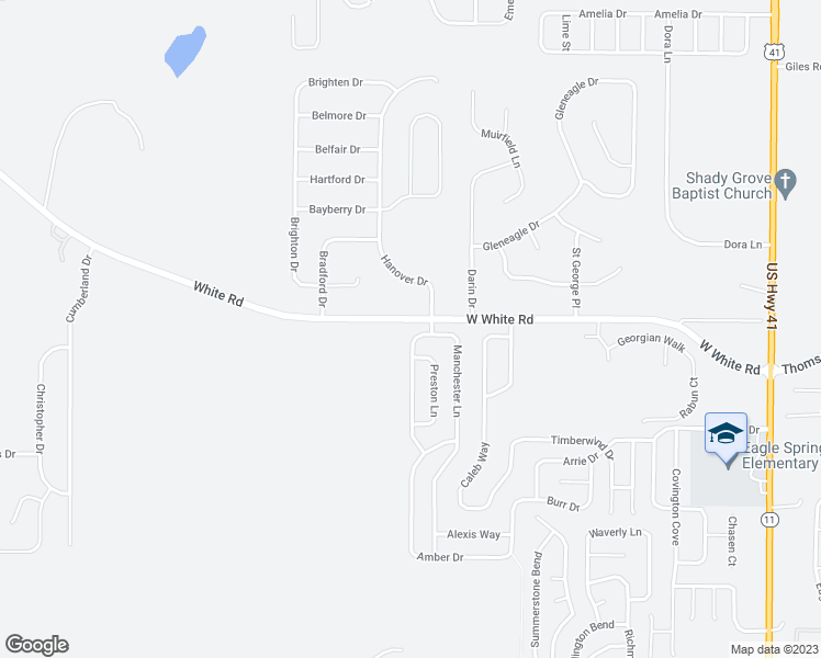 map of restaurants, bars, coffee shops, grocery stores, and more near 204 Manchester Lane in Byron