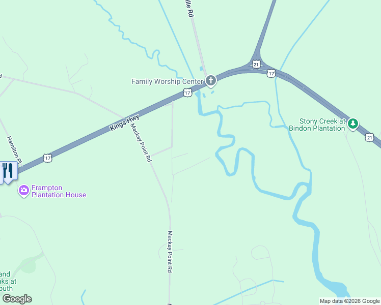 map of restaurants, bars, coffee shops, grocery stores, and more near 205 State Road S-27-294 in Yemassee
