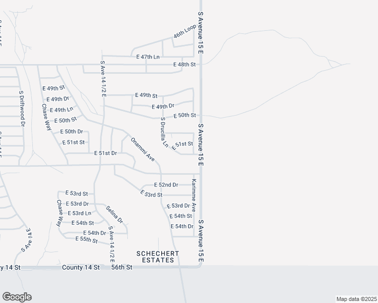 map of restaurants, bars, coffee shops, grocery stores, and more near 14850 East 51st Drive in Yuma