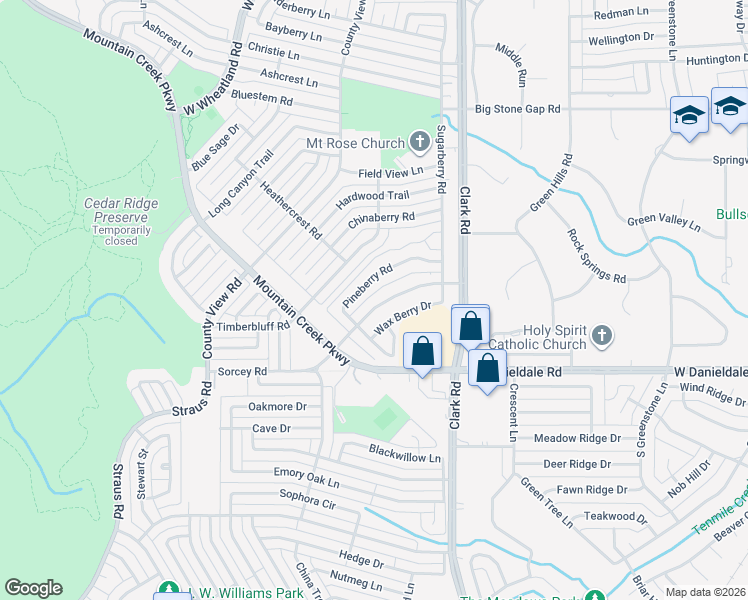 map of restaurants, bars, coffee shops, grocery stores, and more near 7113 Sorcey Road in Dallas