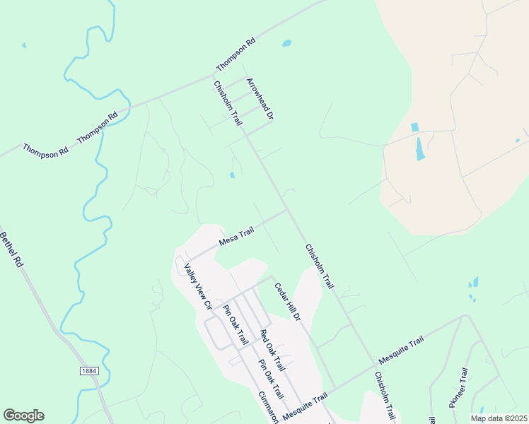 map of restaurants, bars, coffee shops, grocery stores, and more near 342 Mesa Trail in Weatherford