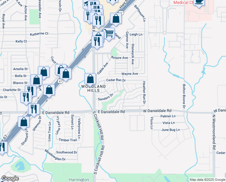 map of restaurants, bars, coffee shops, grocery stores, and more near 1331 Lloyd Drive in Duncanville