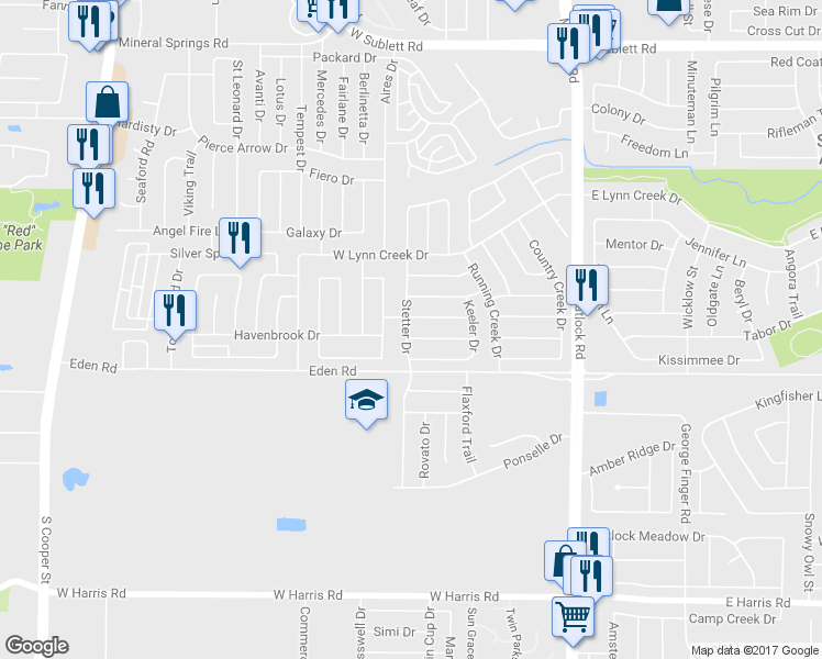 map of restaurants, bars, coffee shops, grocery stores, and more near 825 Ackers Drive in Arlington