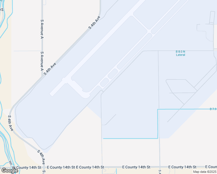 map of restaurants, bars, coffee shops, grocery stores, and more near East 40th Street in Yuma