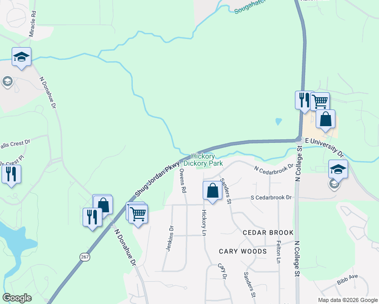 map of restaurants, bars, coffee shops, grocery stores, and more near 1332 Owens Road in Auburn
