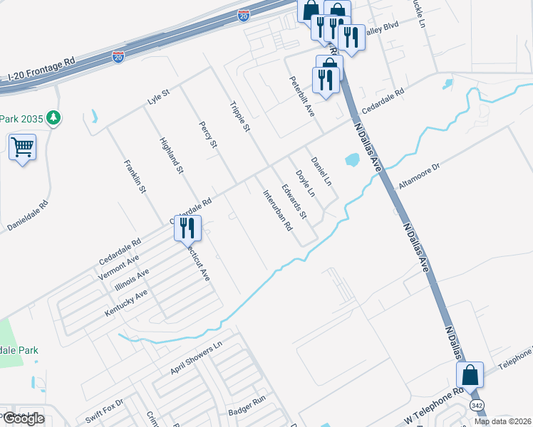map of restaurants, bars, coffee shops, grocery stores, and more near 4161 Interurban Road in Lancaster