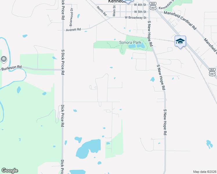 map of restaurants, bars, coffee shops, grocery stores, and more near 501 Susan Drive in Kennedale