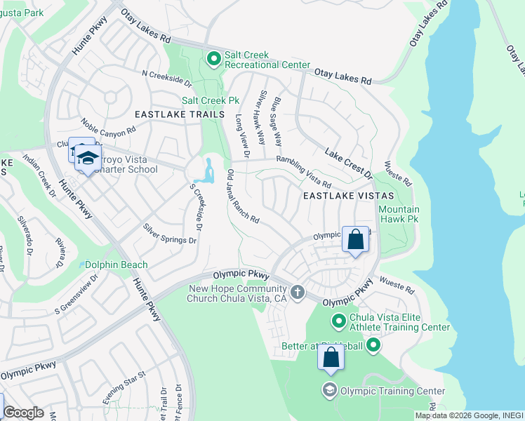 map of restaurants, bars, coffee shops, grocery stores, and more near 1454 Marble Canyon Way in Chula Vista