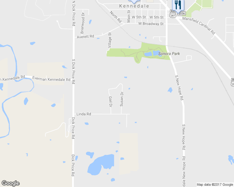 map of restaurants, bars, coffee shops, grocery stores, and more near 415 Katie Circle in Kennedale