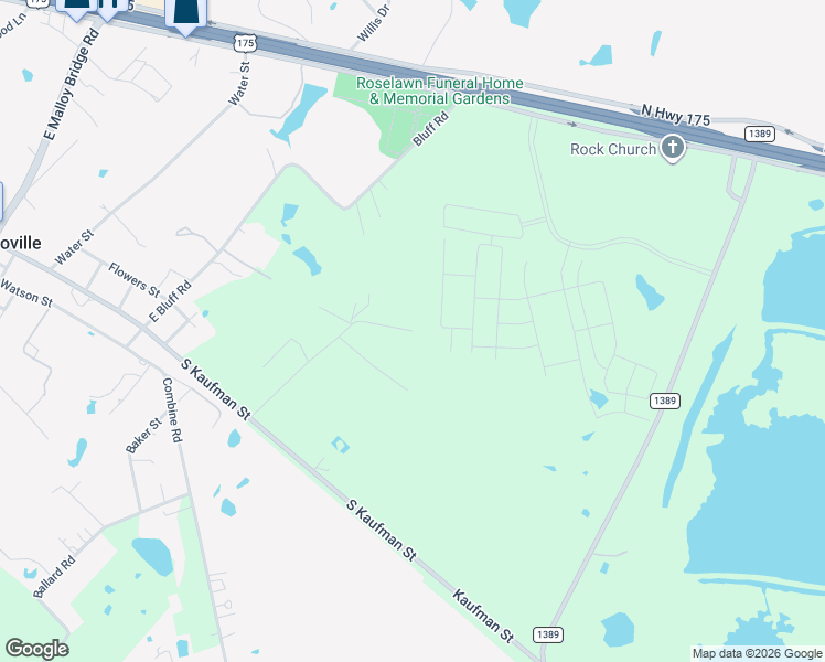 map of restaurants, bars, coffee shops, grocery stores, and more near 199 Georgia Lane in Seagoville