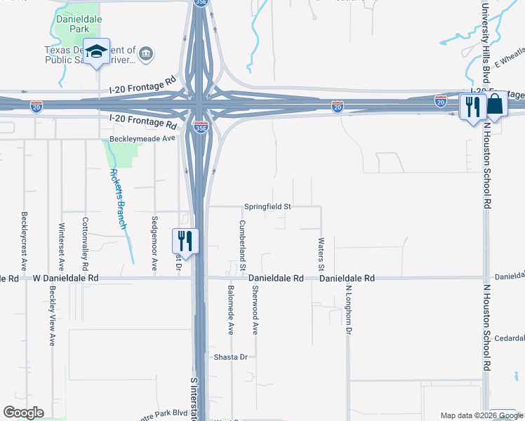 map of restaurants, bars, coffee shops, grocery stores, and more near 3164 Springfield Street in Lancaster