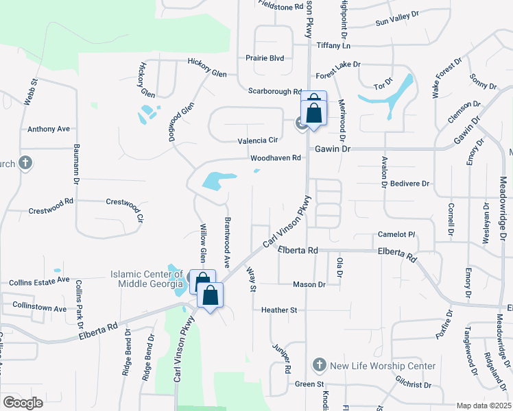 map of restaurants, bars, coffee shops, grocery stores, and more near 110 Eldorado Avenue in Centerville