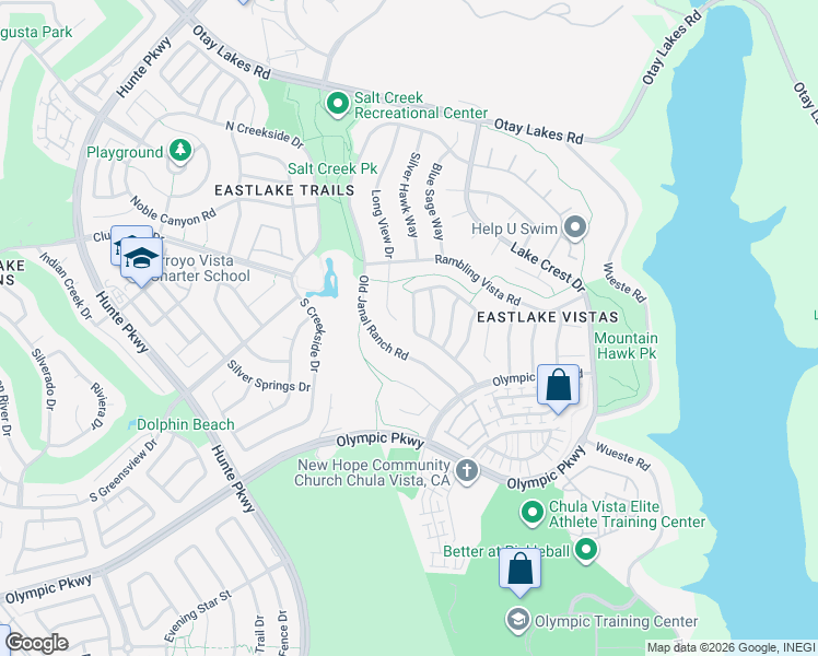 map of restaurants, bars, coffee shops, grocery stores, and more near 1442 Yellowstone Avenue in Chula Vista