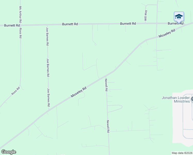 map of restaurants, bars, coffee shops, grocery stores, and more near Old Macon Road in Byron