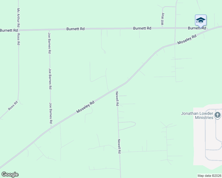 map of restaurants, bars, coffee shops, grocery stores, and more near Old Macon Road in Byron