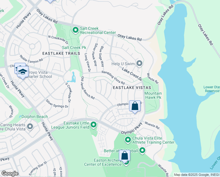 map of restaurants, bars, coffee shops, grocery stores, and more near 1436 Horn Canyon Avenue in Chula Vista