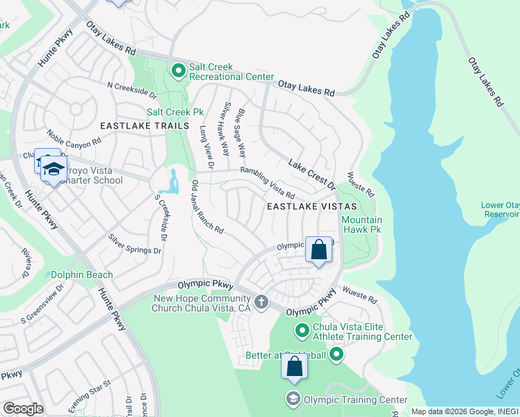 map of restaurants, bars, coffee shops, grocery stores, and more near 1436 Horn Canyon Avenue in Chula Vista