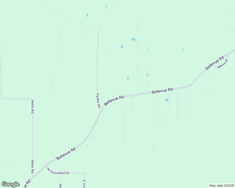 map of restaurants, bars, coffee shops, grocery stores, and more near 4373-4465 Bellevue Road in Haughton