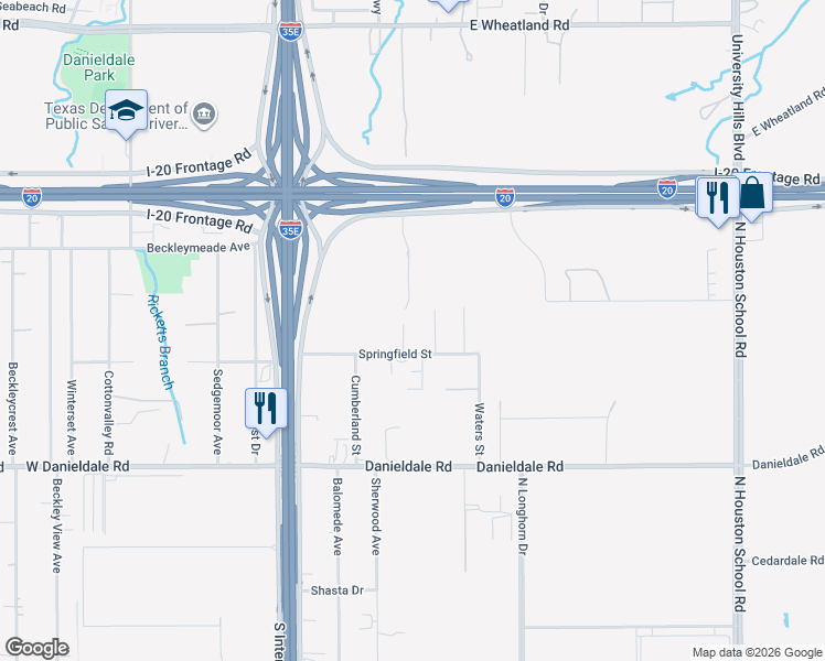 map of restaurants, bars, coffee shops, grocery stores, and more near 3164 Springfield Street in Lancaster
