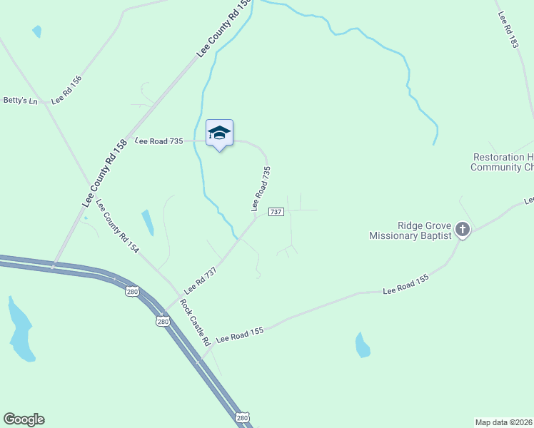 map of restaurants, bars, coffee shops, grocery stores, and more near 530 Lee Road 737 in Opelika