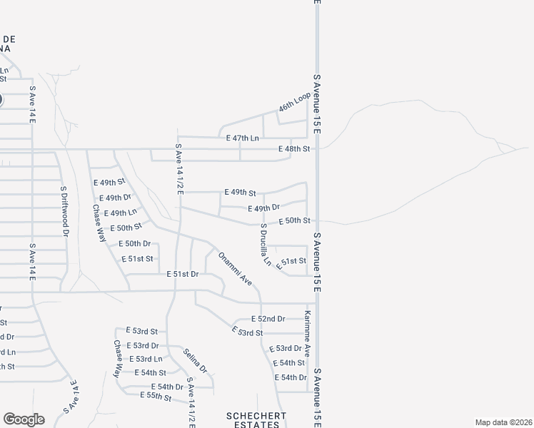 map of restaurants, bars, coffee shops, grocery stores, and more near 14800 East 49th Drive in Yuma