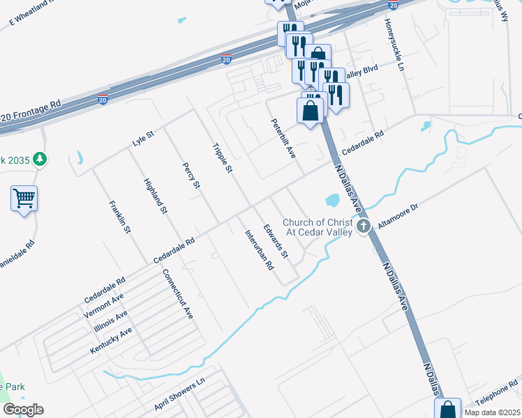 map of restaurants, bars, coffee shops, grocery stores, and more near 4197 Doyle Lane in Lancaster