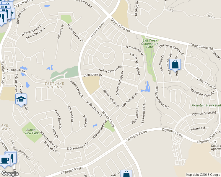 map of restaurants, bars, coffee shops, grocery stores, and more near 1313 Monument Trail Drive in Chula Vista