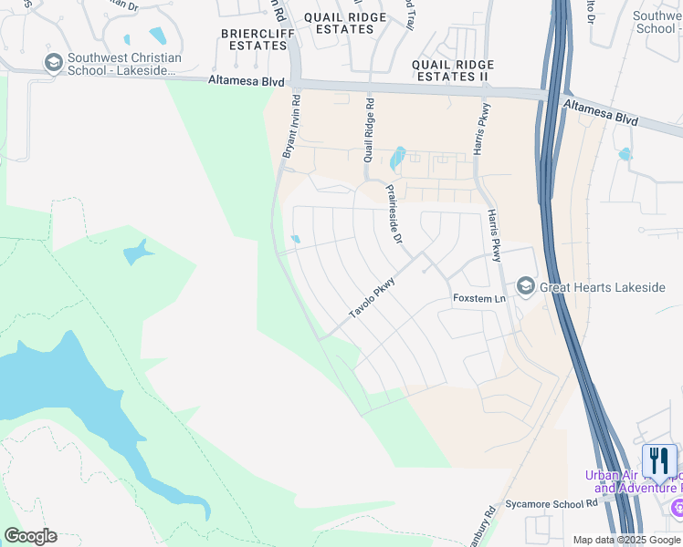 map of restaurants, bars, coffee shops, grocery stores, and more near 7532 Winterbloom Way in Fort Worth