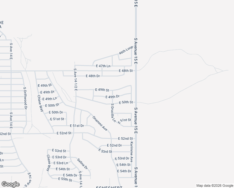 map of restaurants, bars, coffee shops, grocery stores, and more near 14760 East 49th Drive in Yuma