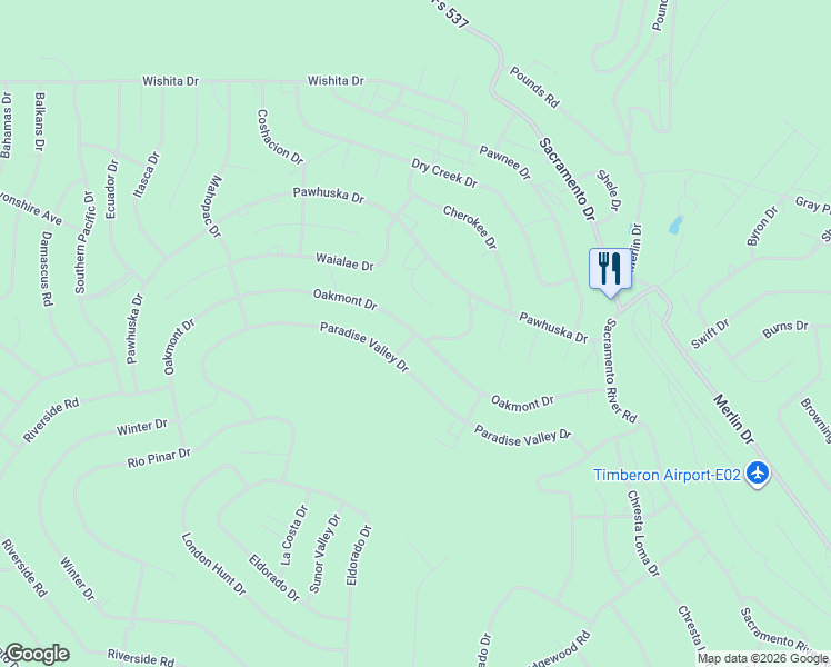 map of restaurants, bars, coffee shops, grocery stores, and more near Oakmont Drive in Timberon