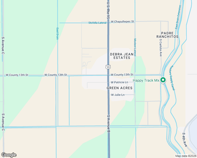 map of restaurants, bars, coffee shops, grocery stores, and more near 3101-3189 West County 13th Street in Yuma