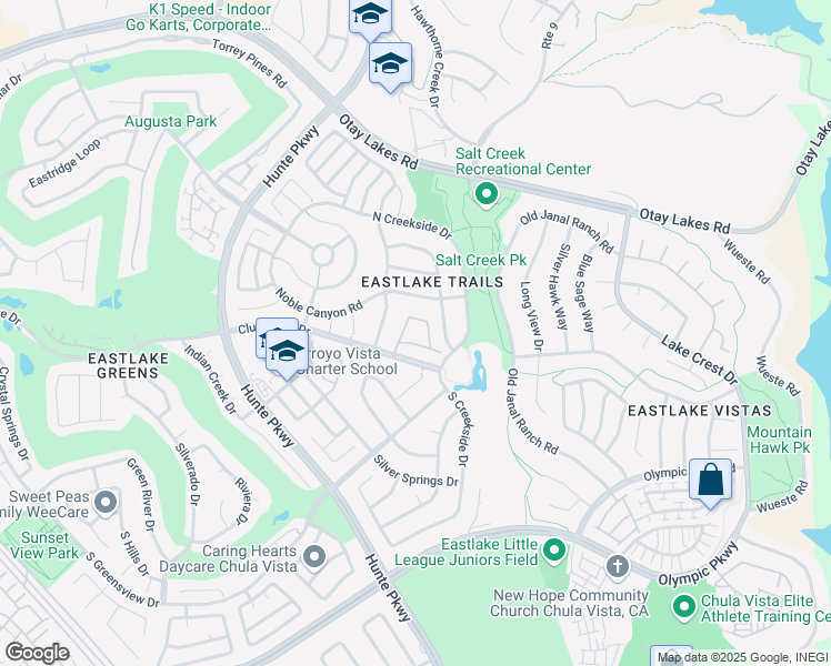 map of restaurants, bars, coffee shops, grocery stores, and more near 1195 Stagecoach Trail Loop in Chula Vista