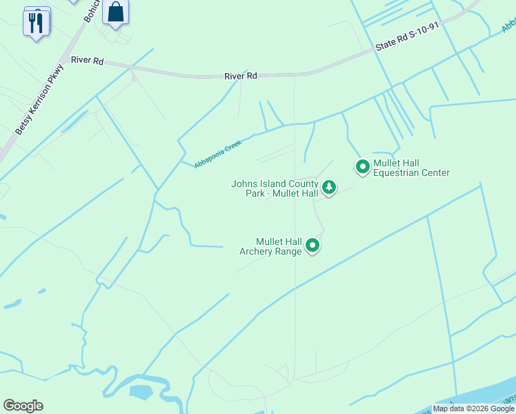 map of restaurants, bars, coffee shops, grocery stores, and more near 4793 Bonneau Road in Johns Island
