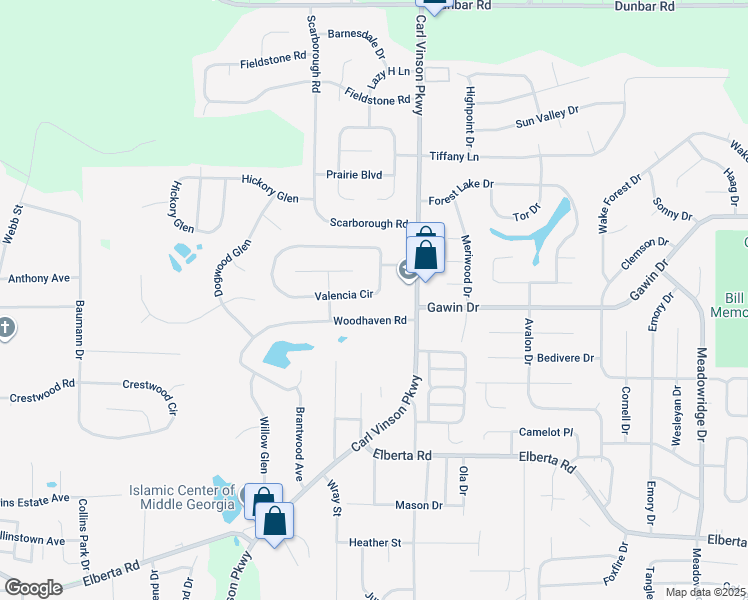 map of restaurants, bars, coffee shops, grocery stores, and more near 110 Valencia Circle in Centerville