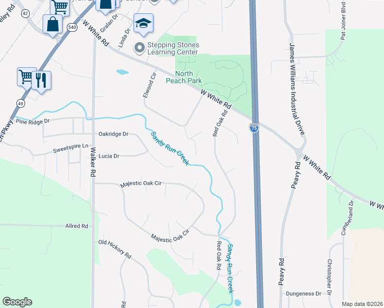 map of restaurants, bars, coffee shops, grocery stores, and more near 110 Gassett Court in Byron
