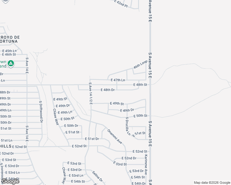 map of restaurants, bars, coffee shops, grocery stores, and more near 48th Dr in Yuma