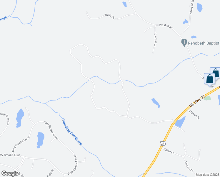 map of restaurants, bars, coffee shops, grocery stores, and more near 763 Kennon Drive in Cataula