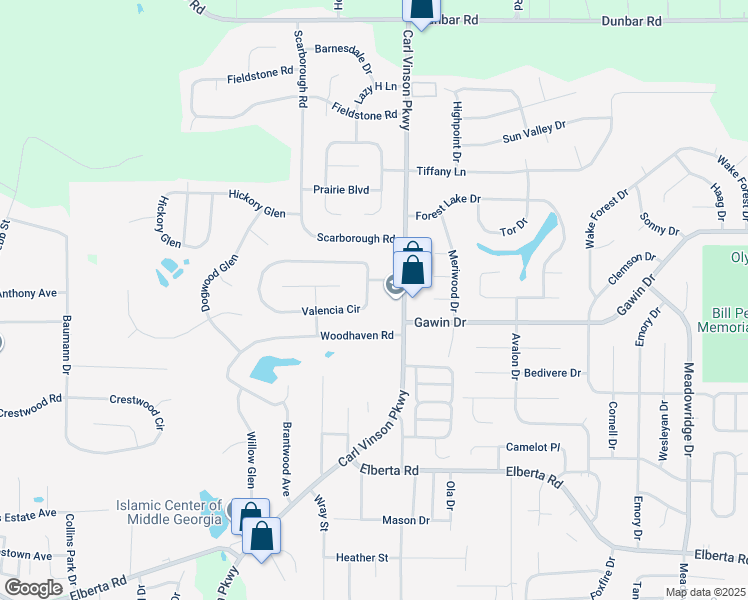 map of restaurants, bars, coffee shops, grocery stores, and more near 110 Valencia Circle in Centerville
