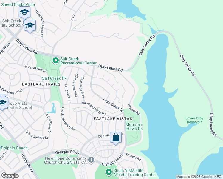 map of restaurants, bars, coffee shops, grocery stores, and more near 1348 North Paradise Ridge Way in Chula Vista