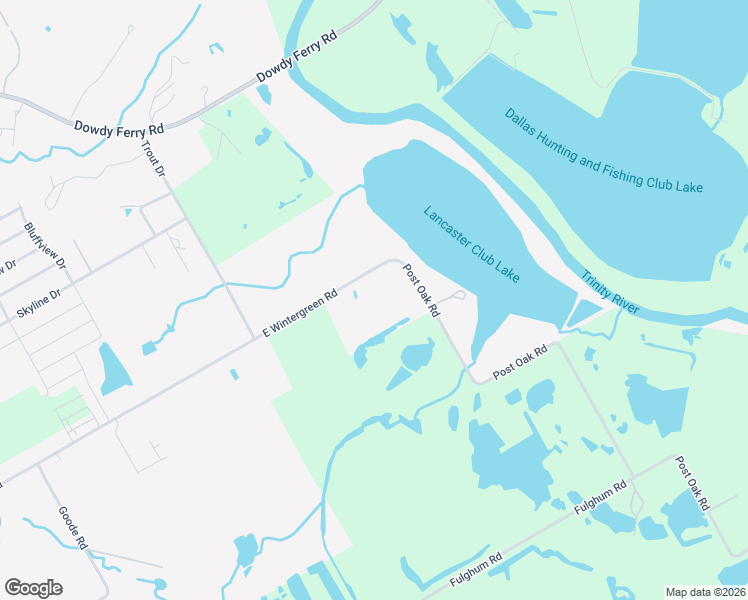 map of restaurants, bars, coffee shops, grocery stores, and more near 2304 East Wintergreen Road in Hutchins
