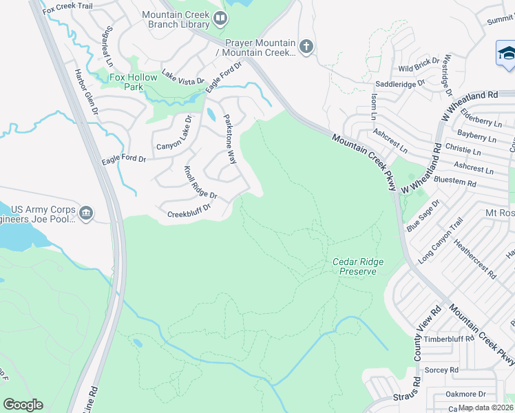 map of restaurants, bars, coffee shops, grocery stores, and more near 8410 Foxhaven Drive in Dallas